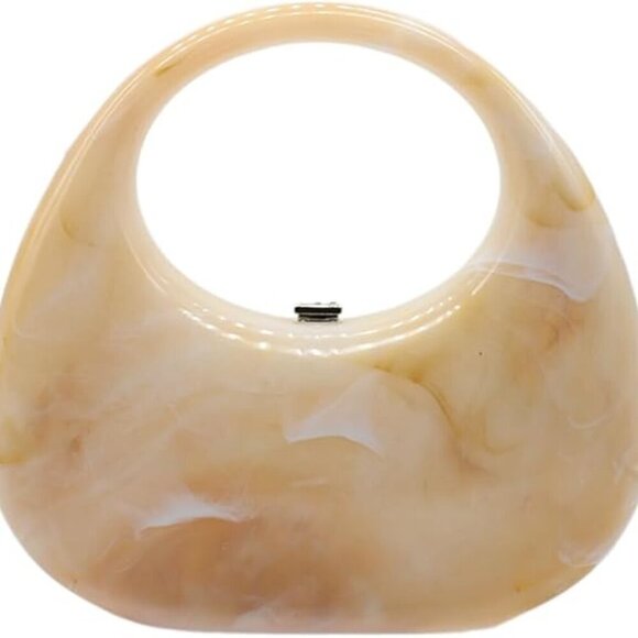 NEW CREAM ACRYLIC MINAUDIERE MINI BAG - Picture 6 of 6